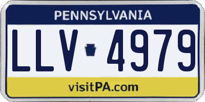 PA license plate LLV4979
