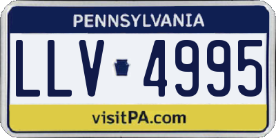 PA license plate LLV4995