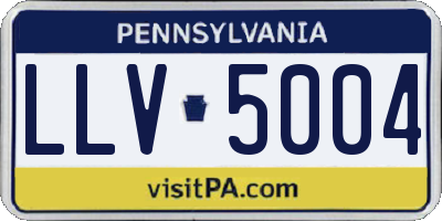 PA license plate LLV5004