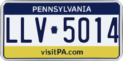 PA license plate LLV5014