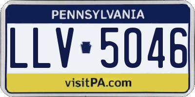 PA license plate LLV5046