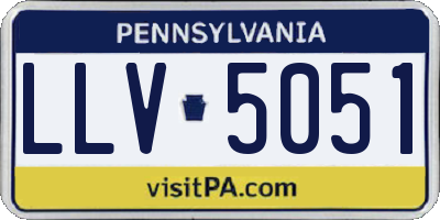 PA license plate LLV5051