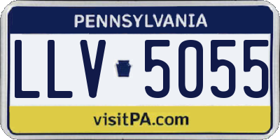 PA license plate LLV5055