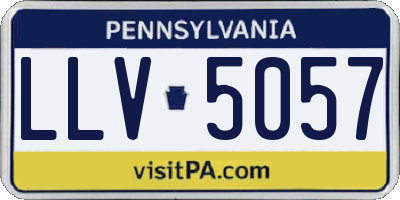 PA license plate LLV5057
