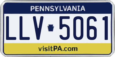 PA license plate LLV5061