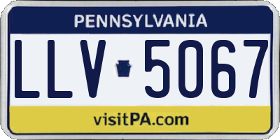 PA license plate LLV5067