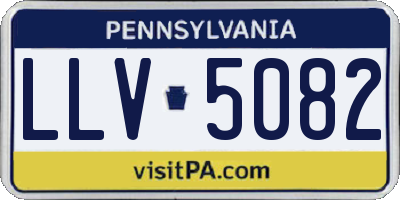 PA license plate LLV5082