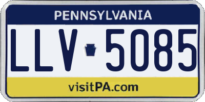 PA license plate LLV5085