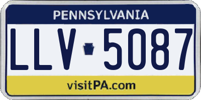PA license plate LLV5087