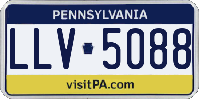 PA license plate LLV5088