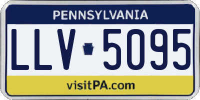 PA license plate LLV5095