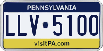 PA license plate LLV5100