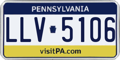 PA license plate LLV5106