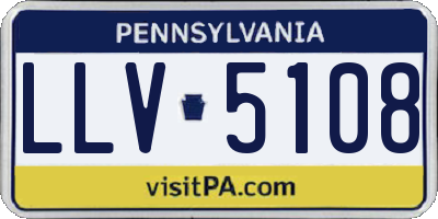 PA license plate LLV5108