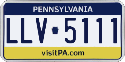 PA license plate LLV5111