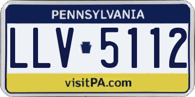 PA license plate LLV5112