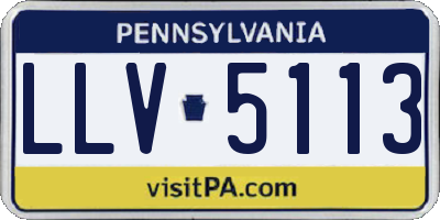 PA license plate LLV5113