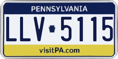 PA license plate LLV5115