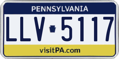 PA license plate LLV5117
