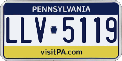 PA license plate LLV5119