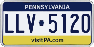 PA license plate LLV5120
