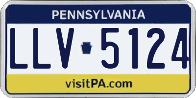 PA license plate LLV5124