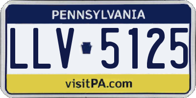 PA license plate LLV5125