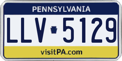 PA license plate LLV5129