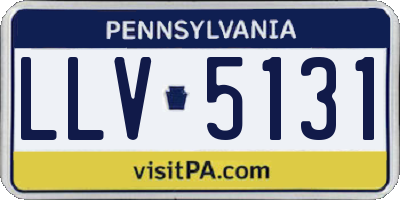 PA license plate LLV5131