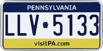 PA license plate LLV5133