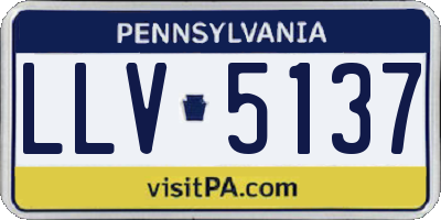 PA license plate LLV5137