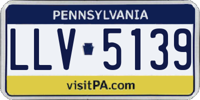 PA license plate LLV5139