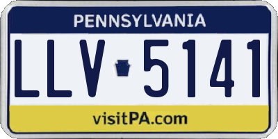 PA license plate LLV5141