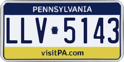 PA license plate LLV5143