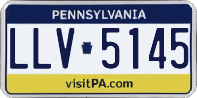 PA license plate LLV5145