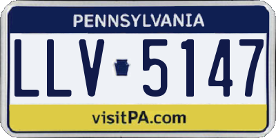 PA license plate LLV5147