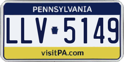 PA license plate LLV5149