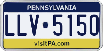 PA license plate LLV5150