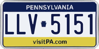 PA license plate LLV5151