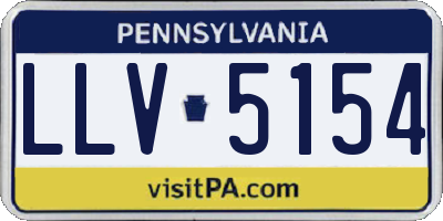 PA license plate LLV5154