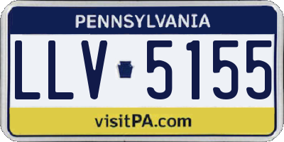 PA license plate LLV5155