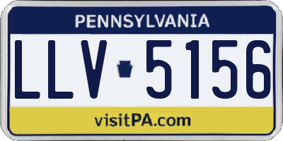 PA license plate LLV5156