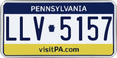 PA license plate LLV5157
