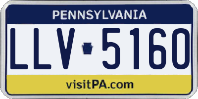 PA license plate LLV5160