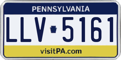PA license plate LLV5161