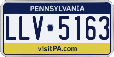 PA license plate LLV5163