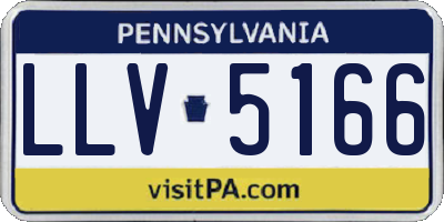 PA license plate LLV5166