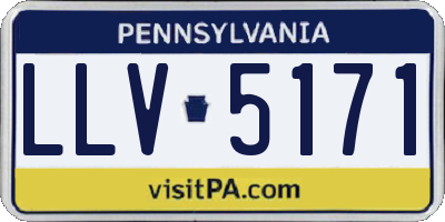 PA license plate LLV5171
