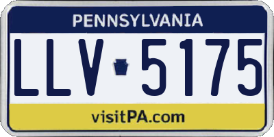 PA license plate LLV5175