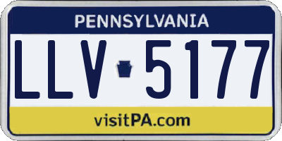 PA license plate LLV5177
